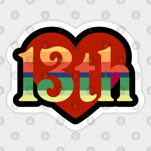 A New Doctor Is In The House - Heart Love 13th Sticker by EDDArt